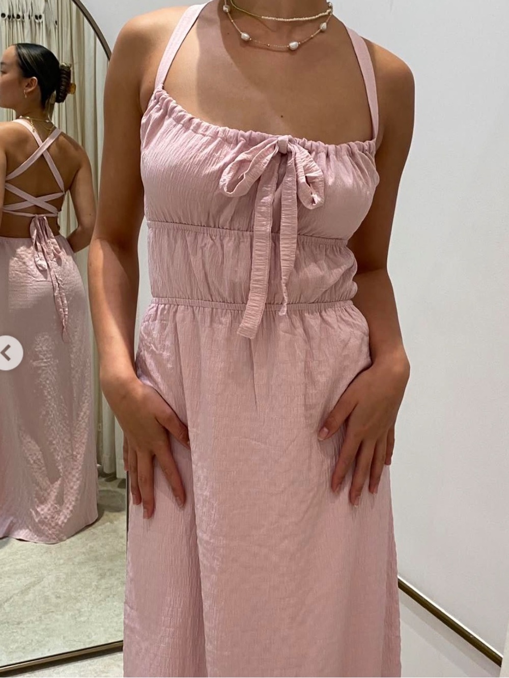 Sabo Pink Backless Nadine Dress